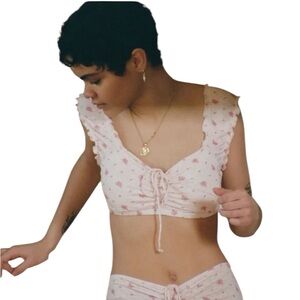 Urban Outfitters Out From Under Size Large Floral Crop Top Bra Top